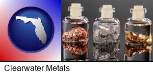 Clearwater, Florida - gold, silver, and copper nuggets