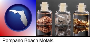 Pompano Beach, Florida - gold, silver, and copper nuggets