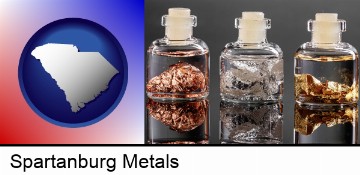 gold, silver, and copper nuggets in Spartanburg, SC
