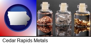 Cedar Rapids, Iowa - gold, silver, and copper nuggets