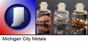 gold, silver, and copper nuggets in Michigan City, IN