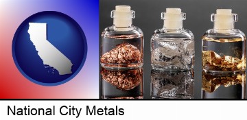 gold, silver, and copper nuggets in National City, CA