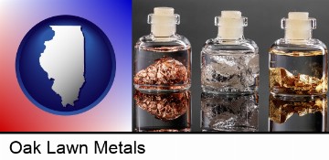 gold, silver, and copper nuggets in Oak Lawn, IL