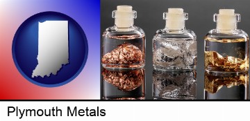 gold, silver, and copper nuggets in Plymouth, IN