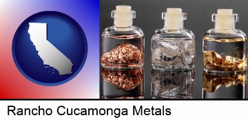 gold, silver, and copper nuggets in Rancho Cucamonga, CA