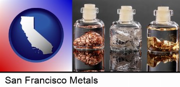 gold, silver, and copper nuggets in San Francisco, CA